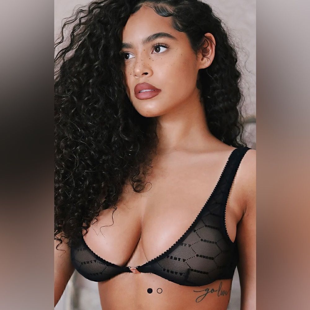 Savage X Fenty Black Sheer Underwire Bra